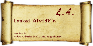 Laskai Alvián névjegykártya